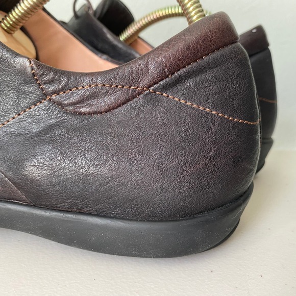 Think! Stone Lace Up Oxford Espresso Brown Goat Leather Comfort Mens EU41 US 8 - Picture 3 of 15